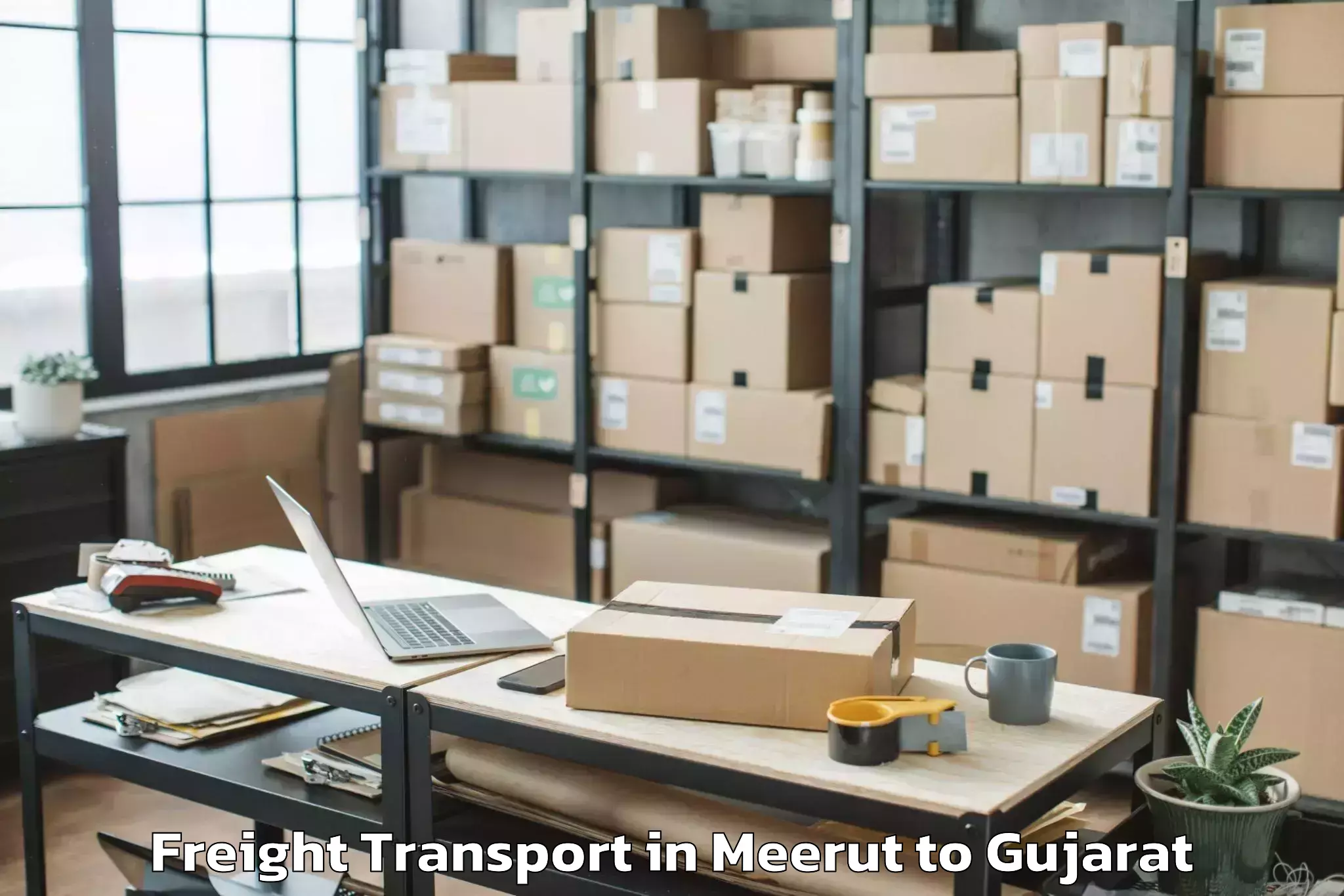 Book Your Meerut to Satlasana Freight Transport Today